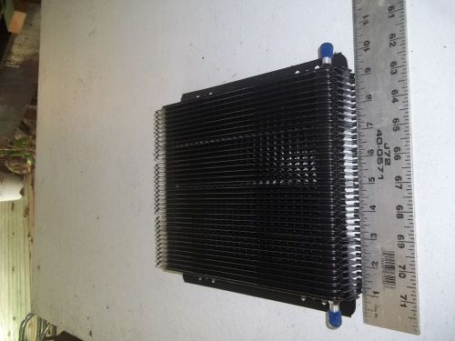 Automatic transmission oil cooler, plate and fin type