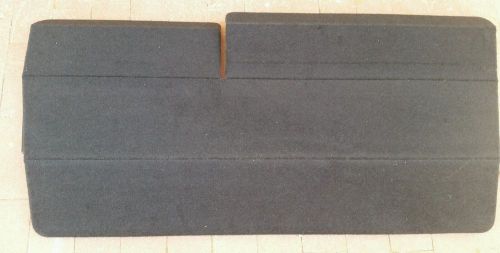 Black fabric rear cargo tonneau tri-fold hard tray privacy shade for car