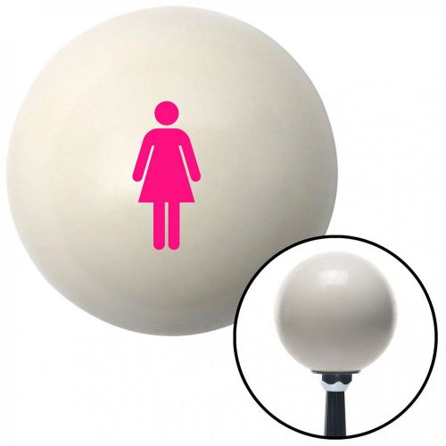 Pink women ivory shift knob with 16mm x 1.5 insertknob manual stick grip