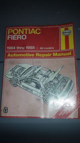 Pontiac fiero hayes repair manual &#039;84-88