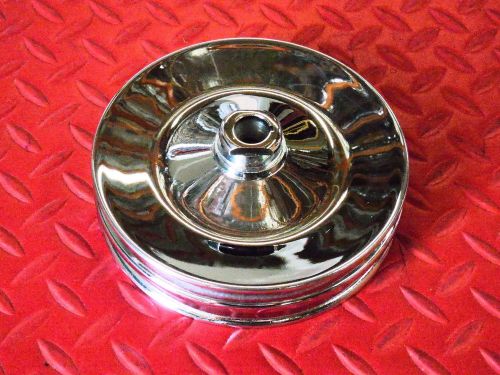 Power steering pulley 2 groove gm chev pontiac olds chevrolet chrome steel 8947