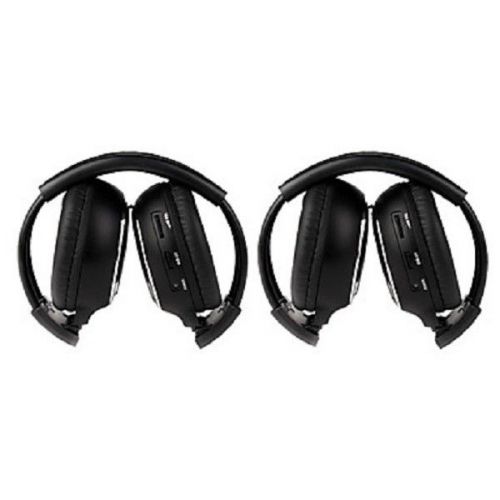 2pcs 2-channel ir wireless headphones headsets for car dvd player &amp; headrest