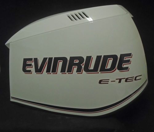 Evinrude e-tec 150 175 200 hp white hood cowl cowling cover 2006 &amp; up