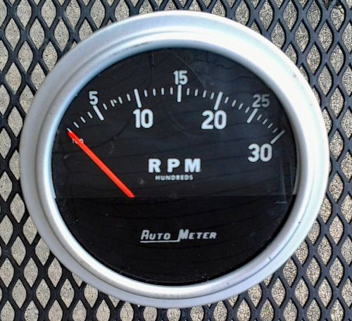 Auto meter 3000 rpm 3 3/4&#034; black in-dash diesel tachometer!
