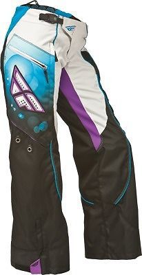 Fly racing kinetic ladies overboot pants motocross racewear blue/purple