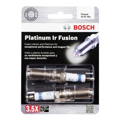 Bosch spark plugs 4508 platinum ir fusion set of 2
