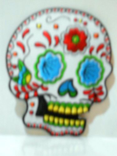 Sunny buick candy sugar skull day of the dead patch 2 7/8&#034;x3 1/2&#034; new