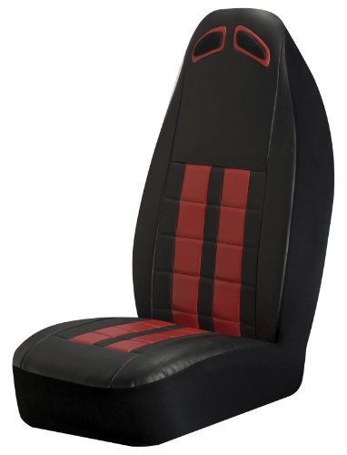 Auto expressions 804673 black/red nitro universal bucket seat cover