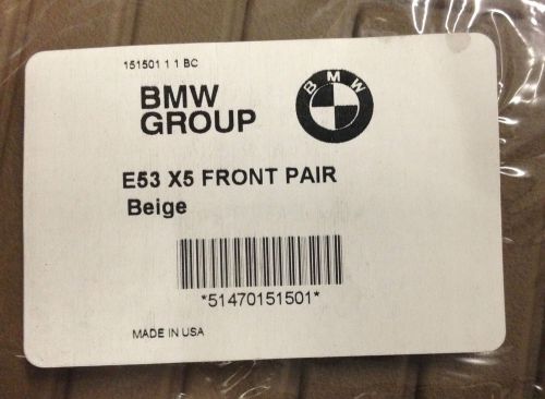 2000 to 2006 bmw x5 rubber floor mat set - factory oem items - 4 pce set - beige