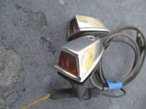 Set of two turn signal indicators for 1969-1974 dodge coronet w/ wiring