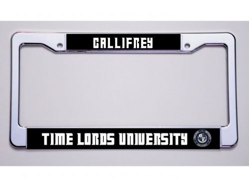 Doctor who fan?  &#034;gallifrey/time lords university&#034; license plate frame
