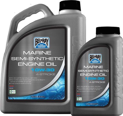 Bel-ray 99750-bt1 marine 4-stroke semi synthetic 10w-30 motor oil 1 liter bottle