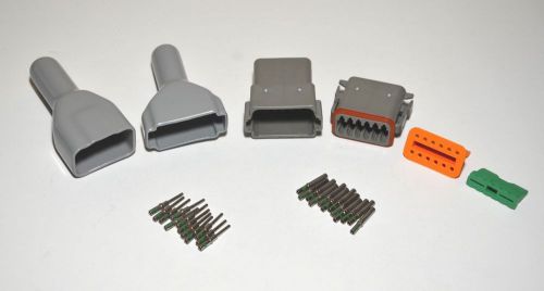 Deutsch dt 12-pin genuine connector kit 14 awg solid contacts with boots