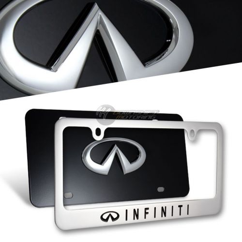 3d infiniti stainless steel license plate frame - 2pcs front &amp; back authentic