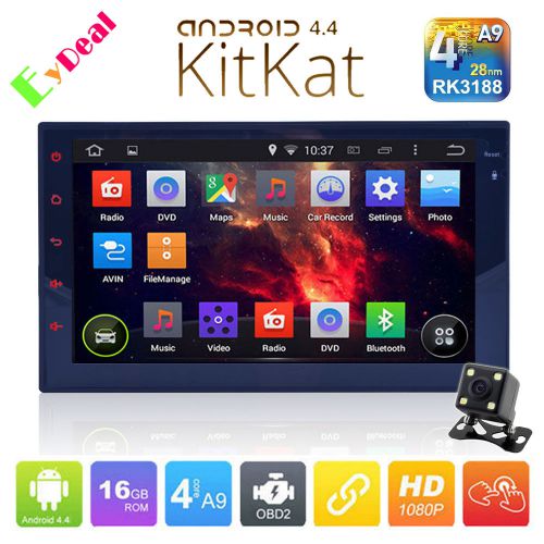 Android 7&#034; 2din 4core car no dvd radio stereo player wifi 3g gps+tablet+camera