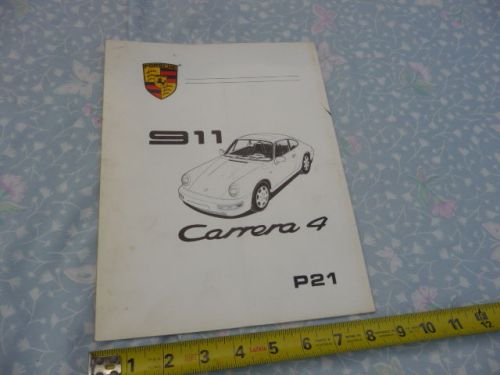 Porsche factory manual 911 carrera 4 p21 1989 fuel system wiring diagram