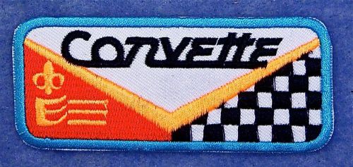 Corvette five color  embroidered sew on or iron on patch 3 1/2&#034; x 1 1/2&#034;