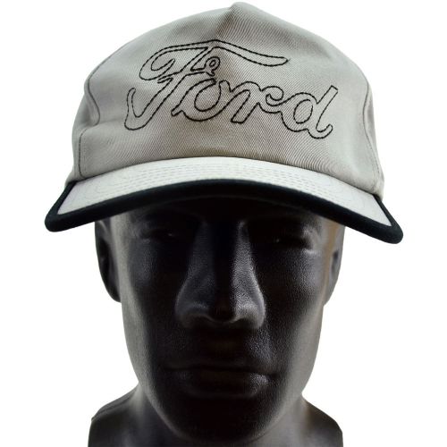 Oem new ford silver and black ford script hat cap - mustang, f150, fiesta, st