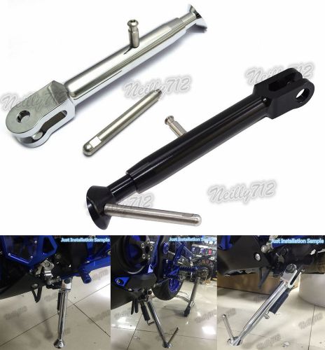 Adjustable kickstand side stand support aluminum for 2014-2016 yamaha yzf r25 r3