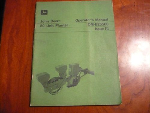 John deere 80 unit planter operators manual om-b25560 f1 service