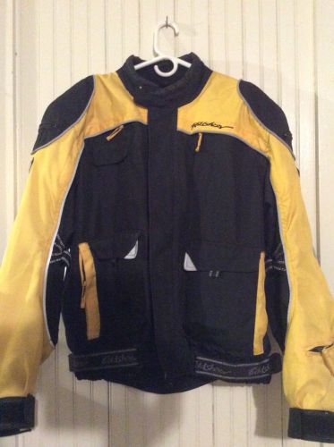 Xl fieldsheer armored/lined motorcycle jacket, good shape hi-viz yellow