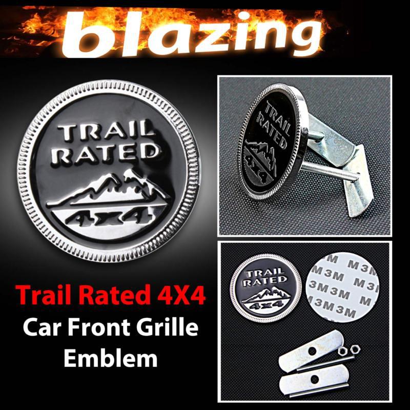 Trail rated 4x4 snow mount metal rally front grille grill badge emblem decal