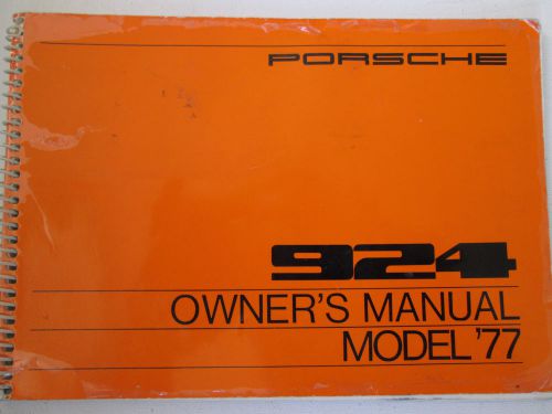 Porsche 924 owner&#039;s manual model &#039;77