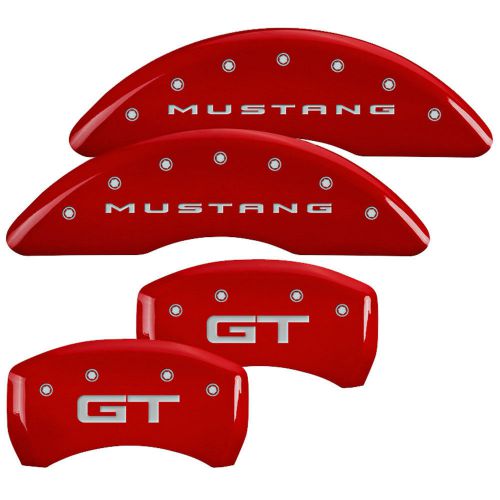 Mgp 10201s2mgrd mustang caliper covers logos red performance gt 15-16