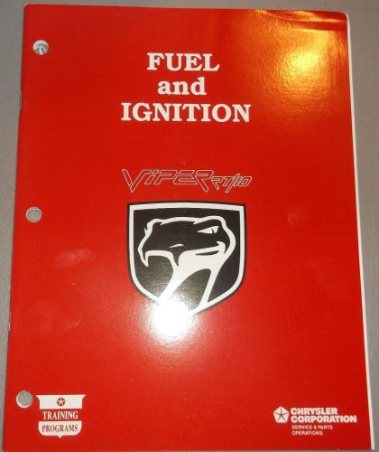 1992 dodge viper rt/10 manual fuel and ignition original