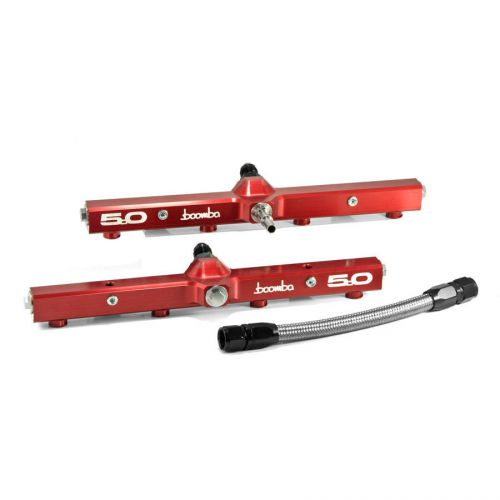Boomba racing inc. ford mustang gt fuel rail s550 2015+ aluminum red color