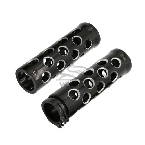 1&#034; 25mm motorcycle aluminum black hollow hand grips for harley chopper cruiser