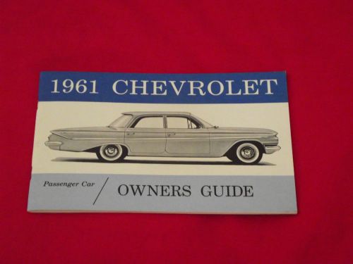 Vintage 1961 chevrolet  owners guide in great condition!