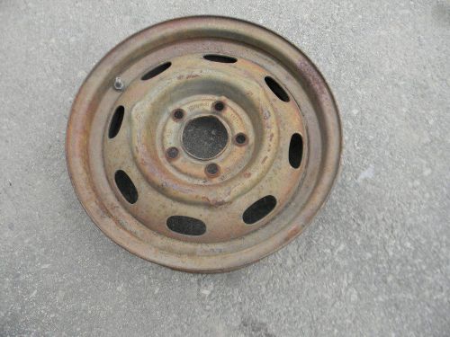 Orig.  volvo fergat steel road wheel 4.5x15 dated 11-67 p1800