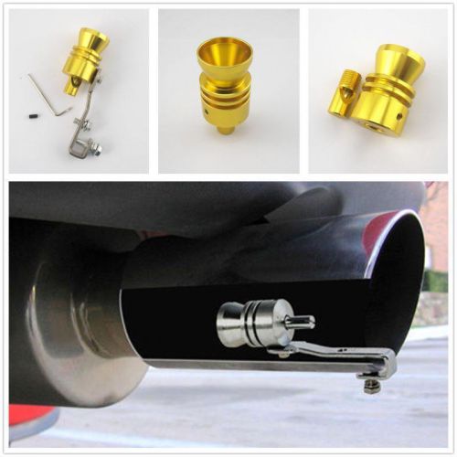 Golden turbo sound whistle muffler exhaust pipe simulator whistler for bmw benz