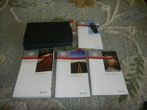 2010 toyota highlander owners maual set + free shipping