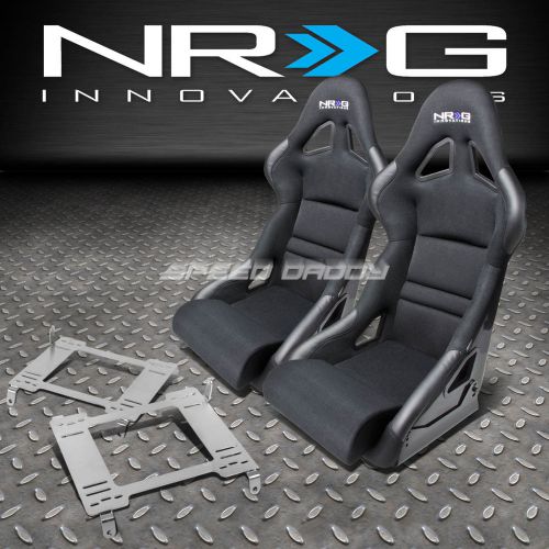 Nrg deep bucket racing seat+cushion+stainless steel bracket for gt500 mustang
