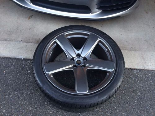 21&#034; platinum satin porsche macan turbo sport classic wheels tires tpms 756 miles