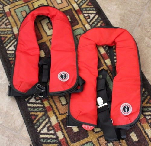 Two (2) pairs of the floater by mustang inflating life jacket model md 1134