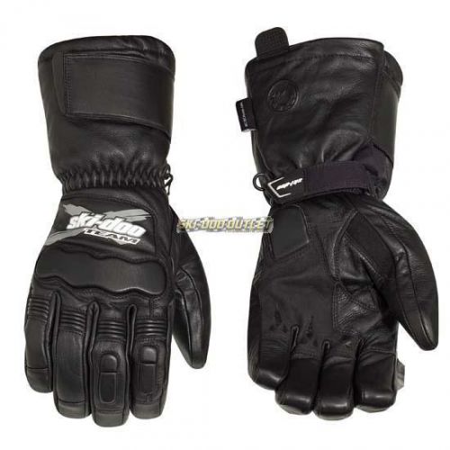 Ski-doo men&#039;s x-team leather gloves - black
