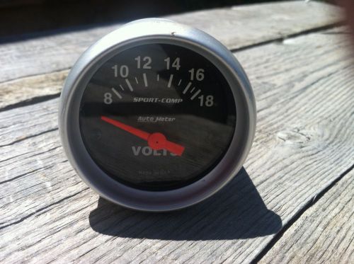 Autometer 2-1/16&#034; voltmeter, 8-18v, sport-comp