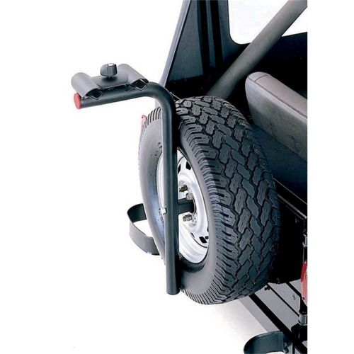 Rugged ridge 11237.10 lockable spare tire mount bike carrier