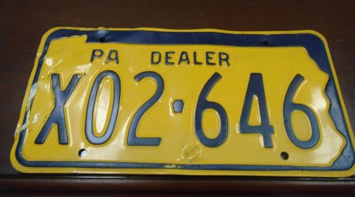Pennsylvania dealer license plate