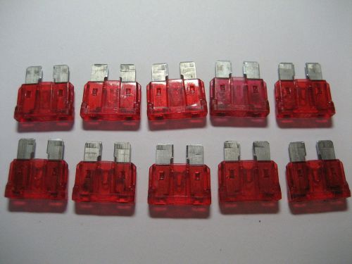 10 amp blade fuses *  small red 10 amp automotive fuses * 10 pieces