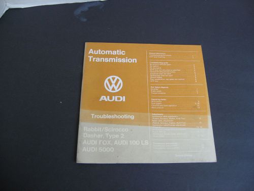 1977 vw audi troubleshooting guide for automatic transmissions