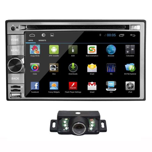 6.2&#034; double 2din android 4.4 car dvd player stereo radio gps navi bt wifi+camera