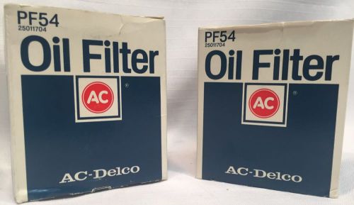2 ea. ac delco pf54 oil filters, 25011704, free s &amp; h !!