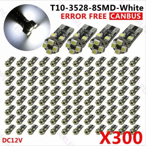 100x t10 8smd canbus no error led rear tail reverse backup stop light dc white