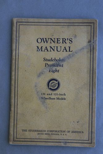 Studebaker president owners manual