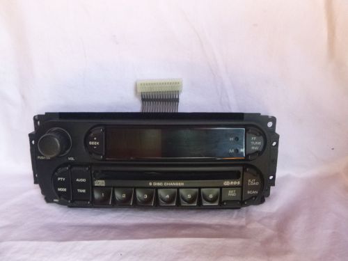 02-07 dodge chrysler jeep radio 6 cd faceplate p05091507af 61521