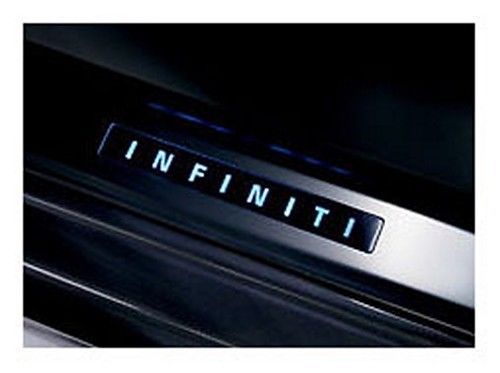 Infiniti illuminated kick plates set - 2009-2013 g37 sedan 4 dr oem kit - v36